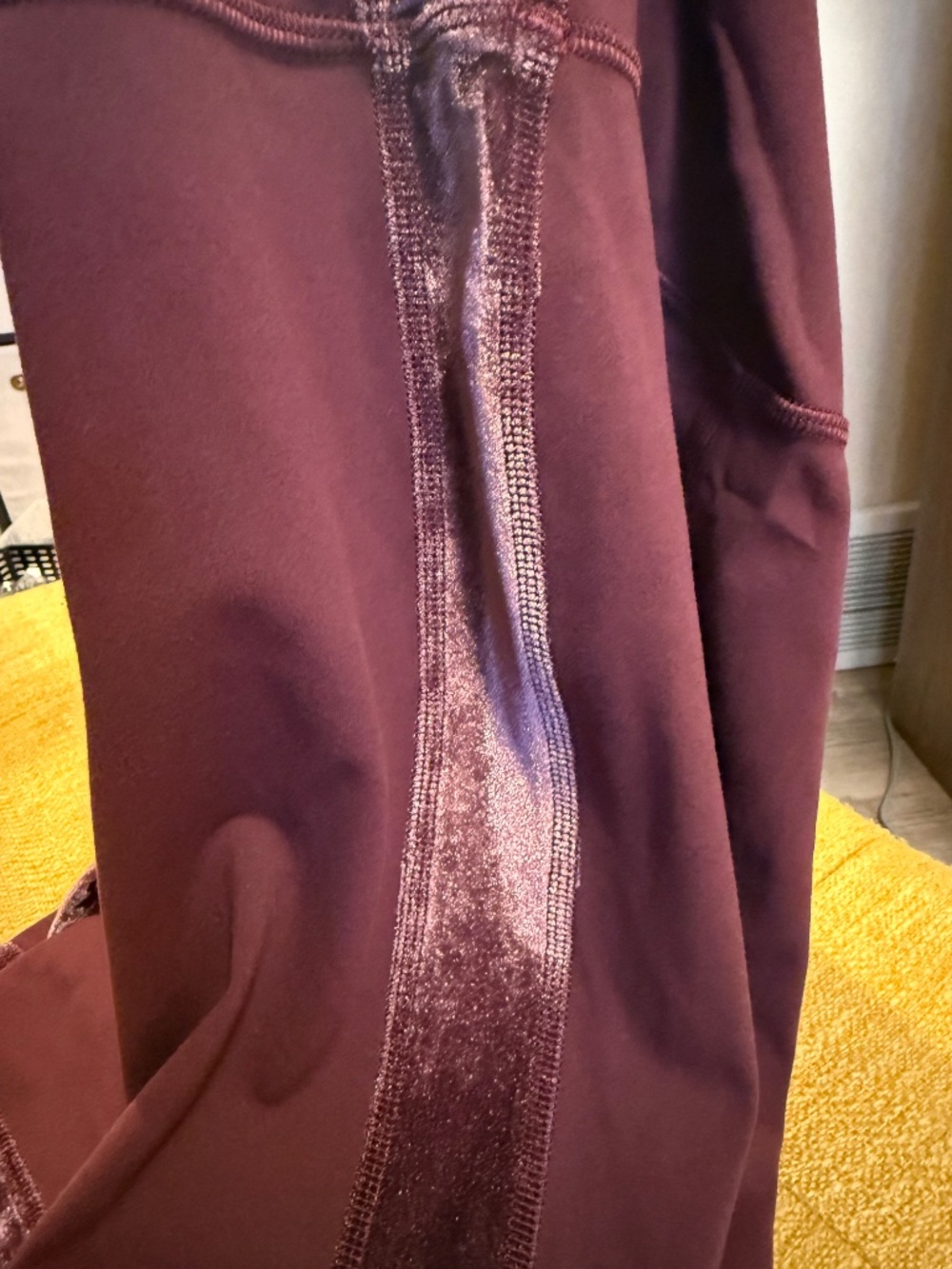 Lululemon Align Super High Rise Crop Velvet Garnet Size 4 - Picture 4 of 4